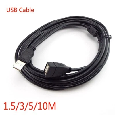 1.5/3/5/10M USB 2.0 Male to Female Extension Data Charger Cable Cord Adapter M/F - Image 1 of 4