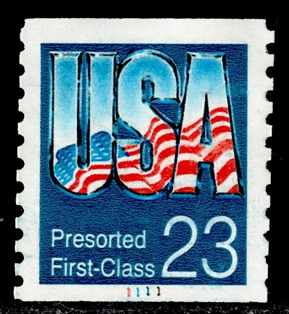 U.S. #2607 Presorted First Class 23c Flag (1992) PNC single P#1111 USED [A] - Image 1 of 1