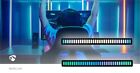 2x USB Charge Wireless Sound Activated RGB Light Bar Lamp Style New UK