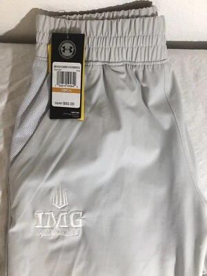 Pantalones de calentamiento IMG Academy Under Armour blancos grises para hombre pequeños nuevos con etiquetas Foto 1 de 2