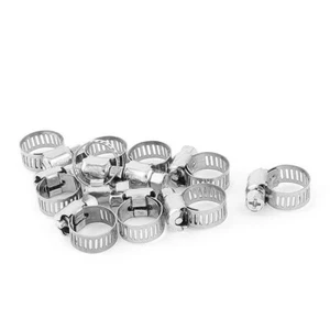 4Pcs 304 Stainless Steel Single 25-38mm Ear Hose Clamps Crimping Hose Clamp - Picture 1 of 4