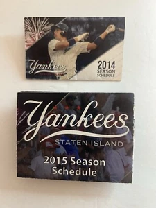 Staten Island Yankees Pocket Schedule Seasons 2014 + 2015 Minor League Baseball - Picture 1 of 9