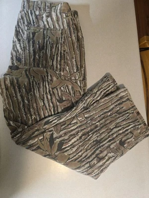 Calça Camuflada Vintage Duxbak Masculina 38x32 Realtree Treebark Caça Isolada EUA - Imagem 1 de 4