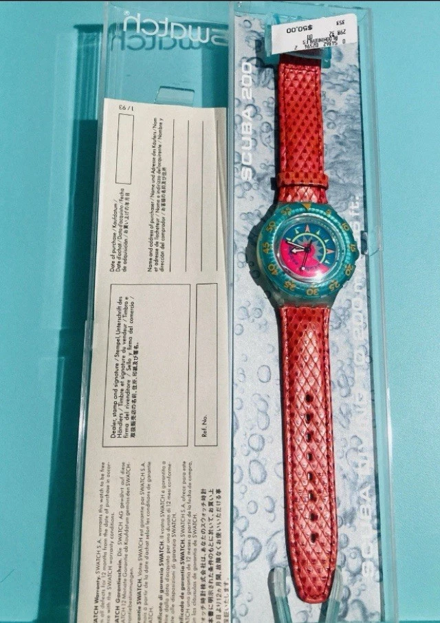 Brújula basculante Swatch Scuba vintage SDK111 1993 NUEVA stock antiguo Foto 1 de 1