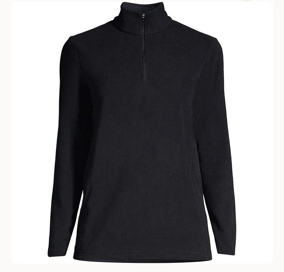 Пуловер Lands' End Anyweather из флиса на четверть молнии большой размер 14-16 - Изображение 1 из 4