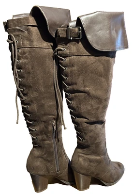 Circus by Sam Edelman Botas Mujer 6 Gamuza Sobre la Rodilla Zapatos con Cordones Marrón Foto 1 de 4