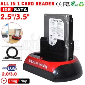 2.5'' 3.5'' External HDD Docking Station Hard Disk Drive Card Reader Kit HUB OTB - Picture 1 of 12