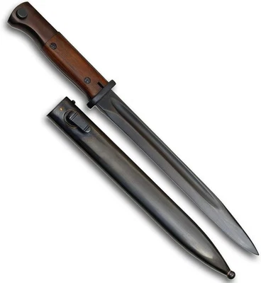 Museum Replicas German WWII K-98 Bayonet Knife, 15in. with Blued Steel Sheath - Image 1 of 2