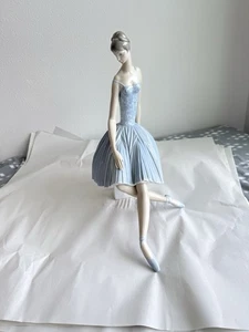 Lladro Retirado Brillo Figura "Esperando Backstage" Bailarina 14.75” Hermosa - Imagen 1 de 14