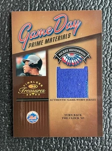 🔥RICKEY HENDERSON 2003 TT TBTC 7/17/99 GAME USED JERSEY NUMBER PATCH /75!🔥METS - Picture 1 of 2