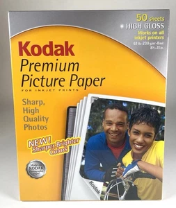 Kodak Premium Picture Photo Paper for Inkjet 8.5" X 11" High Gloss 50 Sheets NEW - Picture 1 of 3