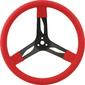 QuickCar 68-0031 Dished 15" Steel Steering Wheel - Red IMCA Hobby Stock Car Race - Picture 1 of 1