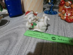 Vintage CMC 1988 verspielte Katze Weihnachtsschmuck Tawian  - Bild 1 von 4