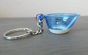 Tupperware Novelty Size Collectible Keychain Blue Measuring Cup - Picture 1 of 3
