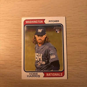 2023 Topps Heritage High Nummer 651 Hobie Harris RC Nationals Baseballkarte - Bild 1 von 2