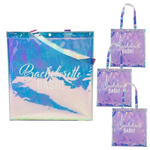 Fun Express Bulk 12 Pieces 15 " x 16" Large Clear Iridescent Bachelorette Party - Picture 1 of 3