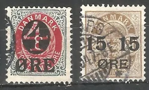 Danimarca 1904 anno francobolli usati Mi. # 40-41 - Foto 1 di 1