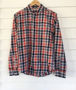 CAMISA CON BOTONES DE FRANELA A CUADROS ROJA CREWCUTS NIÑOS GRANDES TALLA 16 MANGA LARGA - Imagen 1 de 4