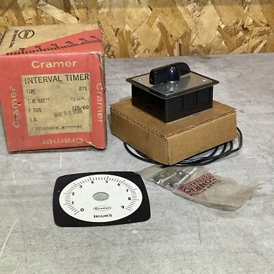 NEW Cramer 271AN900 9 Hour Interval Timer Relay; 115VAC - Image 1 of 4