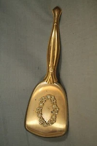 Vintage vanity Women's Gold Tone Ornate Hair Brush w faux diamonds pearls - Picture 1 of 4