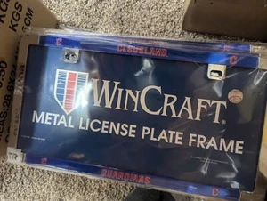 CLEVELAND GUARDIANS SLIM CHROME METAL LICENSE PLATE FRAME HIGH QUALITY GRAPHICS - Picture 1 of 1