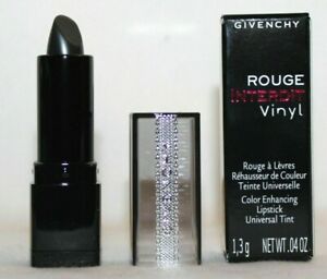 Givenchy Rouge Interdit Vinyl Lipstick 16 Noir, SAMPLE .04 OZ NEW IN BOX