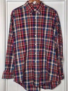 Camisa Ralph Lauren Para Hombres Talla Grande Blake Abotonada Tartán Cuadros Dos Capas Algodón - Imagen 1 de 4