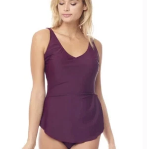 Sea & Sand Beachwear Sz 18W One Piece Swim Suit Tummy Control Women’s Plus NEW - Picture 1 of 8