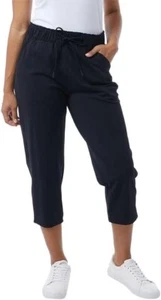 32 Degrees Yoga Ladies Pants,Capri , Outdoor Pants with Drawstring,Black, XXL - Picture 1 of 6
