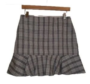 ASOS Parisian Grey Tartan Skirt Size 10 - Picture 1 of 6