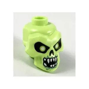 LEGO Minifig, Head Skull w/ Black Eyes, Nose & Mouth / White Pupils & Teeth - Picture 1 of 1