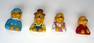 4-Berenstain Orsi Famiglia Dito Pupazzo Applausi Giocattolo Figure PVC 2,5" Vintage RARO - Foto 1 di 11