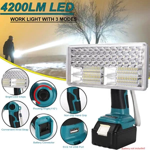 Bright 40W 4200LM Cordless LED Work Light for Makita 18V Li-ion Battery 6000K US - Picture 1 of 12