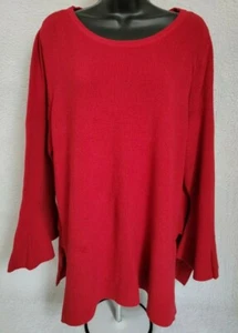 Vince Camuto Womens Sweater Shirt Top Blouse Size 3X Red - Picture 1 of 12
