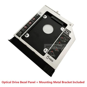 2nd HDD SSD Hard Drive Optical Caddy for HP ProBook 640 645 650 655 G2 + Bezel - Afbeelding 1 van 7