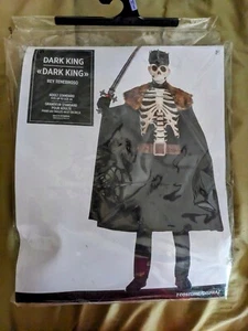 Traje Medieval Calavera Rey Oscuro Tú mismo Disfraz Elegante Halloween Adulto - Imagen 1 de 2