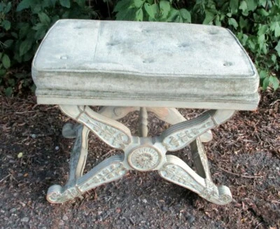 De Colección TABURETE BANCO RENACENTISTA ITALIANO Estilo Tocador Hollywood Glam X Madera Tallada Foto 1 de 4