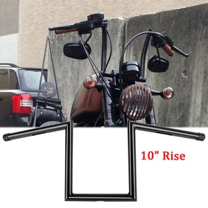 25mm 1" Handlebars 10" Rise Z-Bar Hanger Black For Harley XL 1200 Forty Eight - Picture 1 of 13