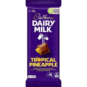 Cadbury Dairy Milk Tropical Pineapple Chocolate Block 180g - Picture 1 of 5