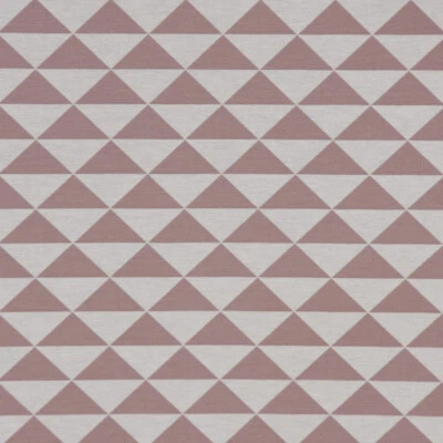 Gardinenstoff Dekostoff Dreiecke altrosa weiß 1,4m Breite - Bild 1 von 4