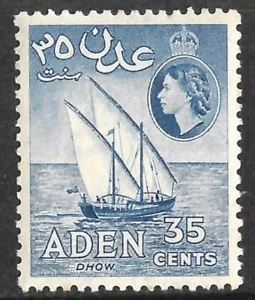 Aden 1953 35¢ definitive perf. 12x12. SC52a MLH - Picture 1 of 2