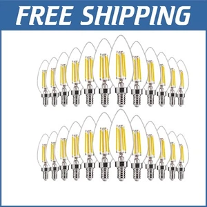 Luminous 24 Pack Daylight 5000K Dimmable E12 LED Bulbs - Perfect for Chandeliers - Picture 1 of 10