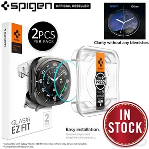 For Galaxy Watch 7/ Ultra 40 44 47mm Screen Protector SPIGEN EZ Fit Glass 2 PCS - Picture 1 of 17