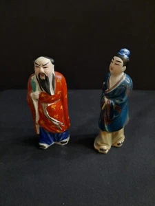 Set Of 2 Vintage Chinese Figurines Male & Female 4" (Small) Marked on Bottom - Picture 1 of 13