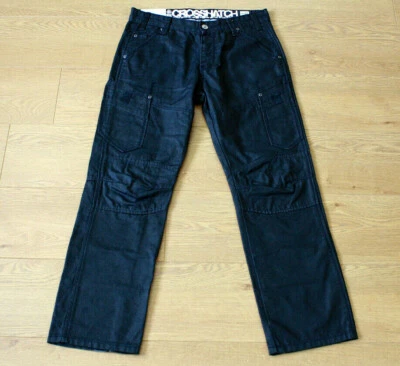 Pantalones de mezclilla Crosshatch para hombre serie 55 calce recto botón mosca azul talla W32 cortos Foto 1 de 4