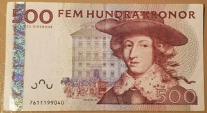 SCHWEDEN 500 KRONEN BANKNOTE SS - VZ KEINE RESERVE - Bild 1 von 2