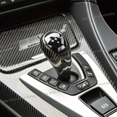 Repuesto de moldura de palanca de cambios selector de marchas DCT de fibra de carbono para BMW M5 F10 2012-2017 Foto 1 de 4