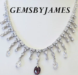 SWAROVSKI Necklace CLEOPATRA AMETHYST STERLING SILVER $450 Retail 18" ADJUSTABLE - Picture 1 of 9