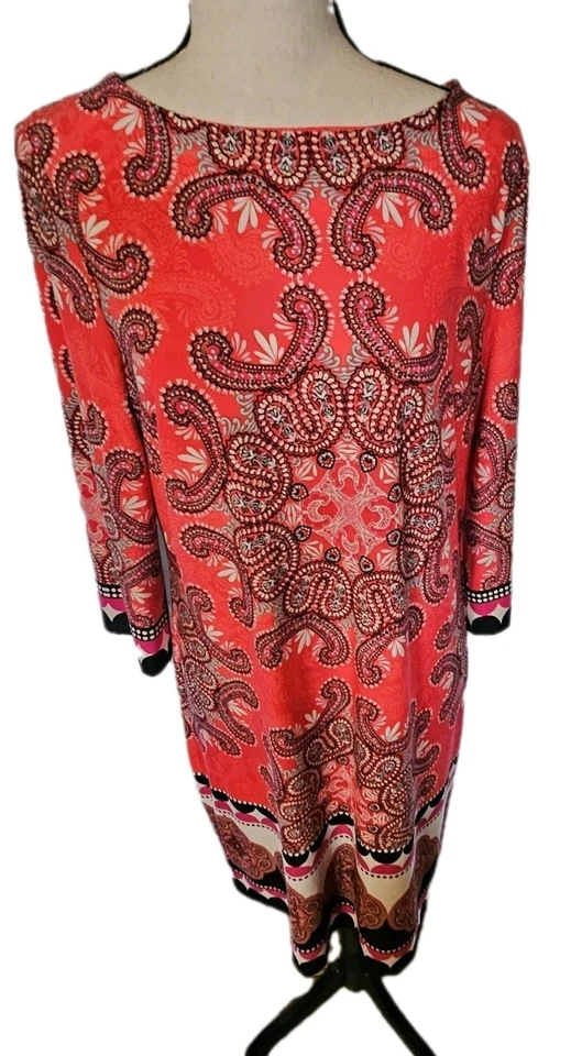 Chicos Medallion Shift Womens Dress SZ 1 Boho,Hippie,Festival,Casual,Workwear  - Image 1 of 4