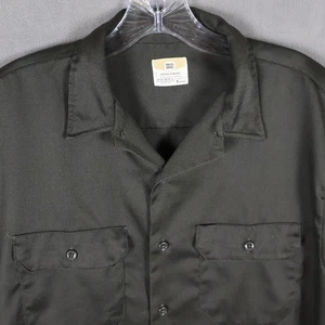 Vintage 60s Penneys Big Mac Shirt Mens Large Black Rockabilly Camp Penn Prest - Picture 1 of 8